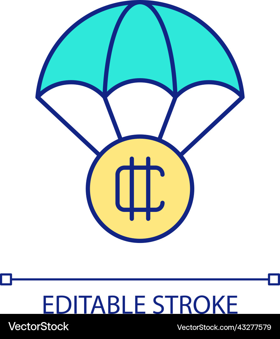 Crypto airdrop rgb color icon – Royalty-Free Vector | VectorStock