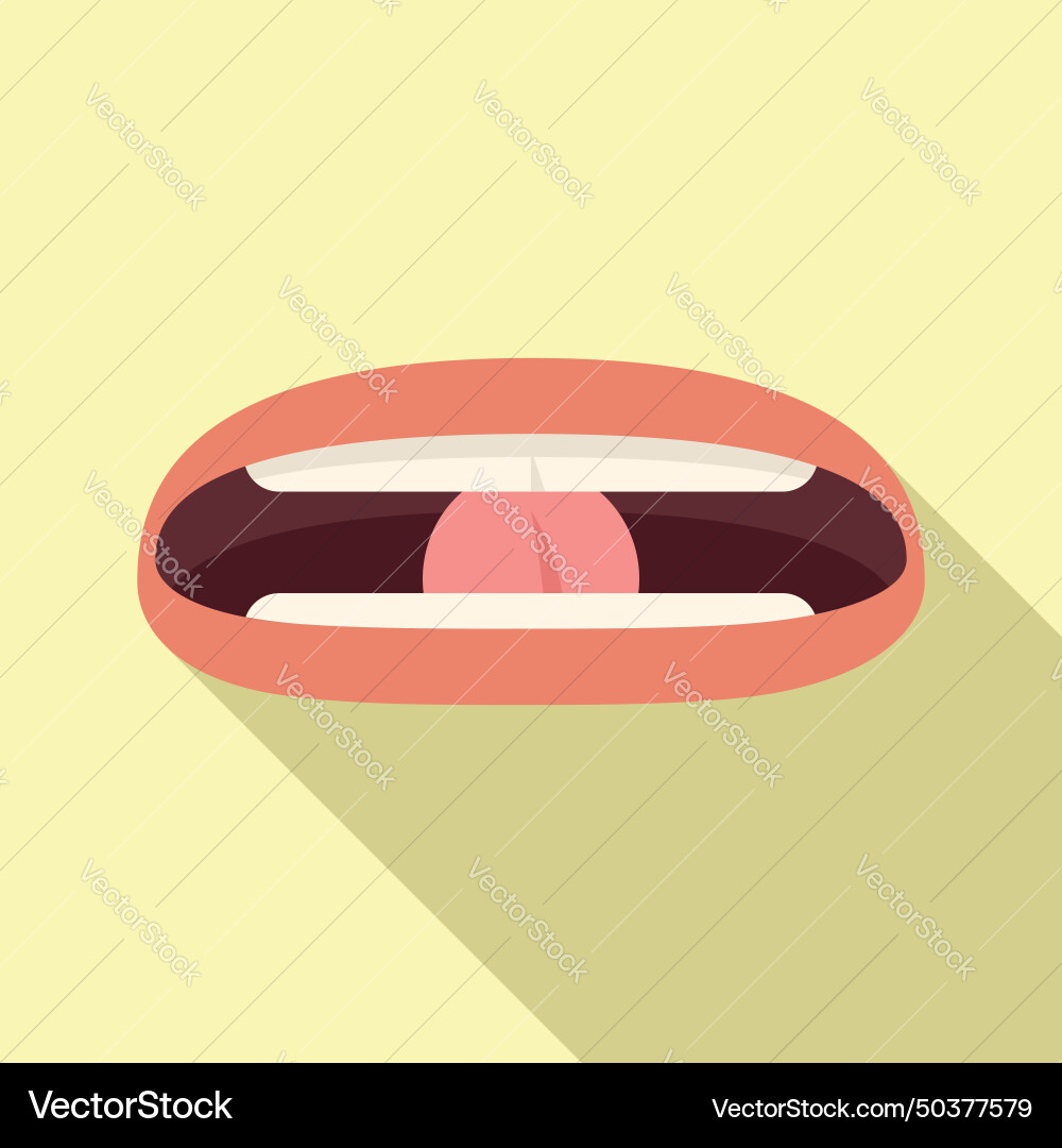 Diction spoken word icon flat care process vector image