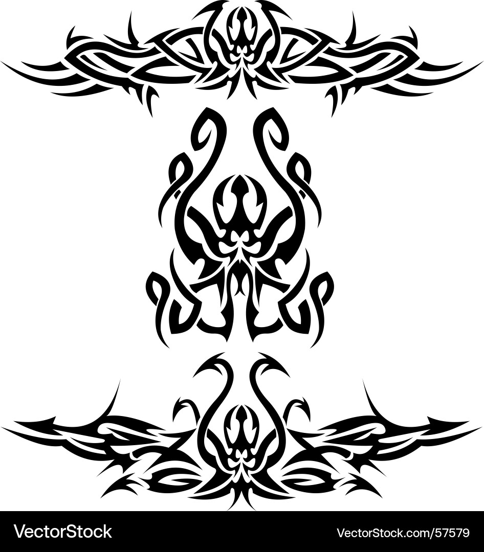 Floral Tribal Ornament vector image