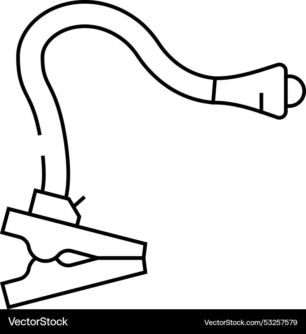 Lamp with pin line icon Lamp with pin line icon vector image