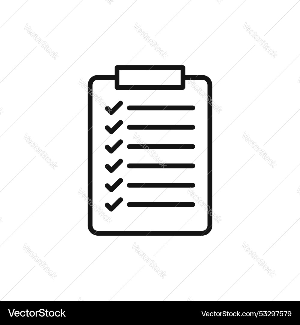 List check icon set checklist document clipboard Vector Image