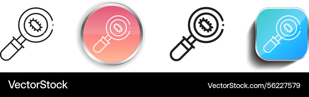 Loupe icon thin linear regular and button style Loupe icon thin linear regular and button style Vector Image