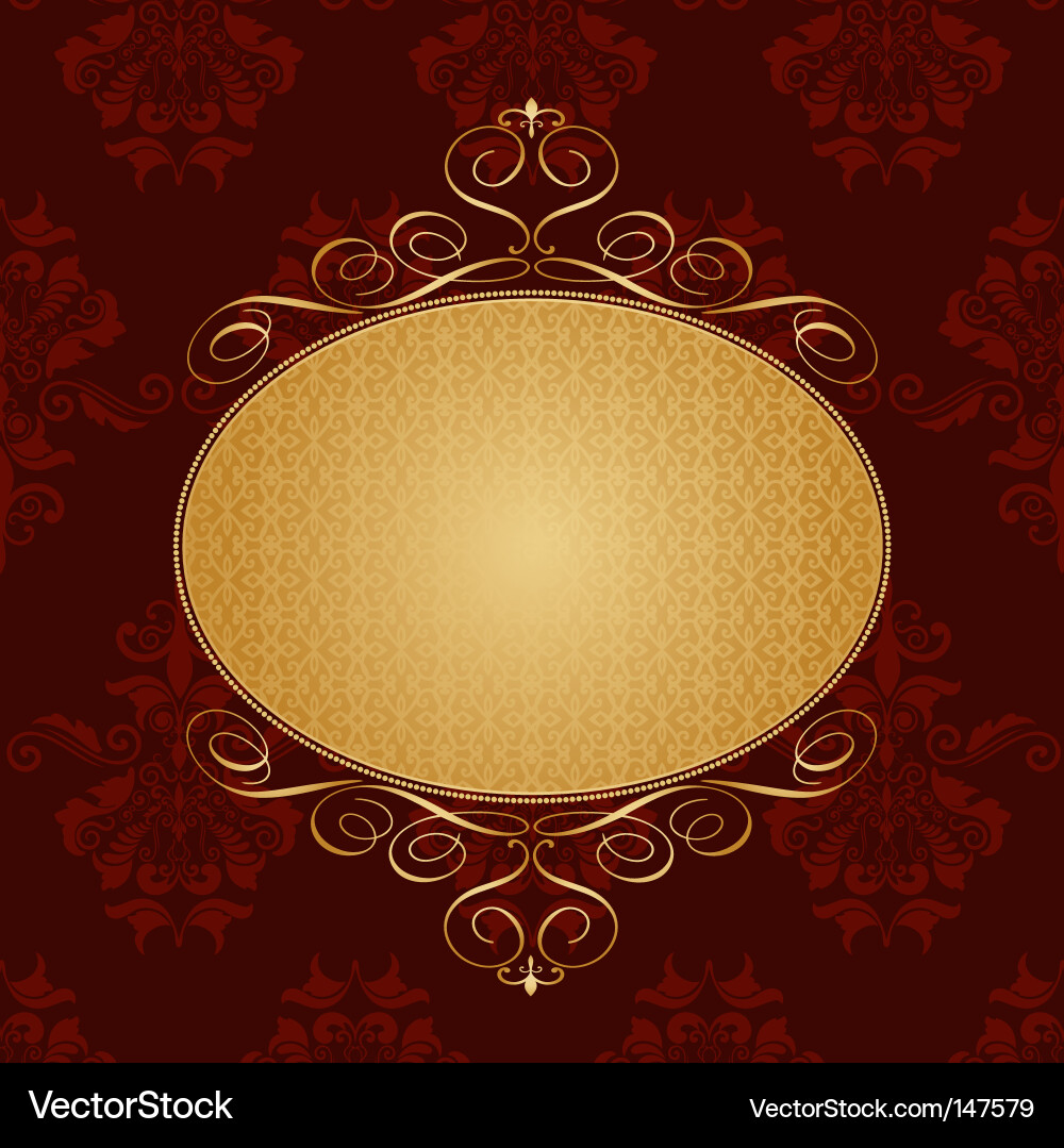 Ornate Floral Scroll Pattern Vector Image