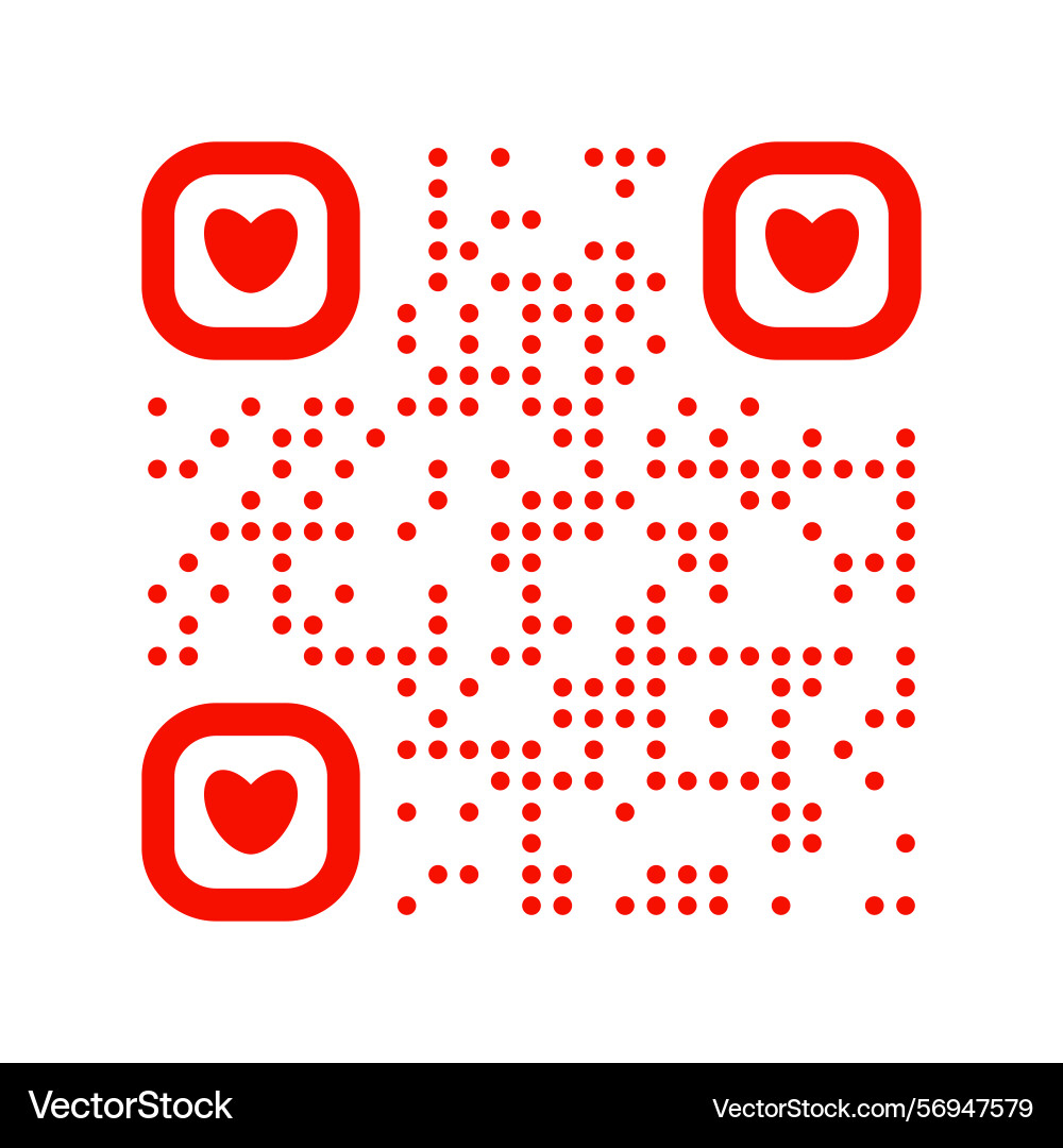 Qr code abstract template red color Qr code abstract template red color vector image