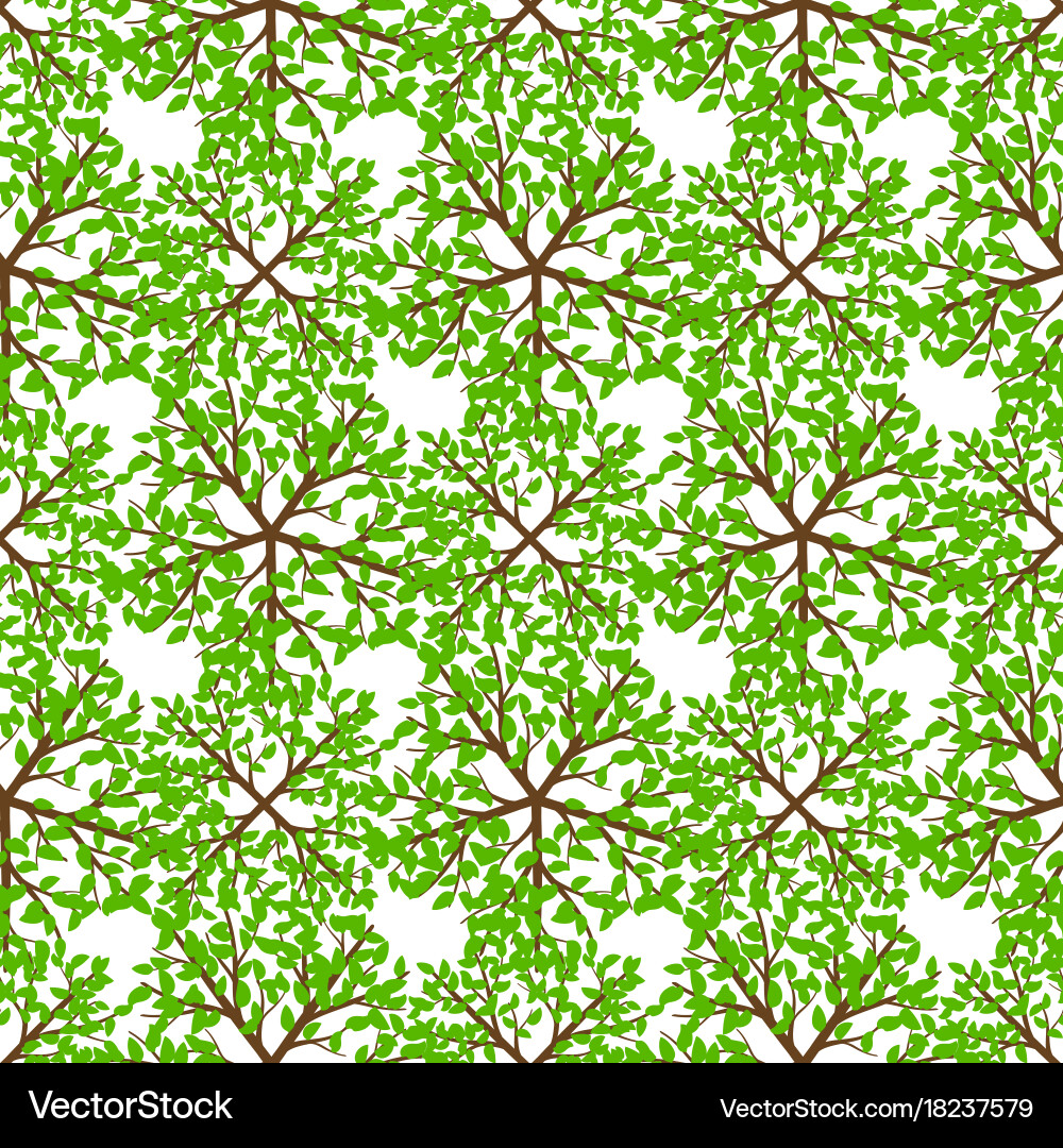 Top view tree seamless pattern - nature vector image