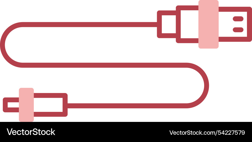 Usb connector line fill icon Vector Image