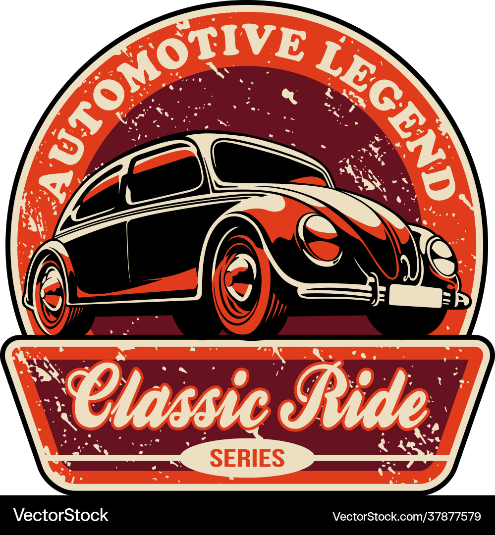 Vintage Car Ride Vector Image