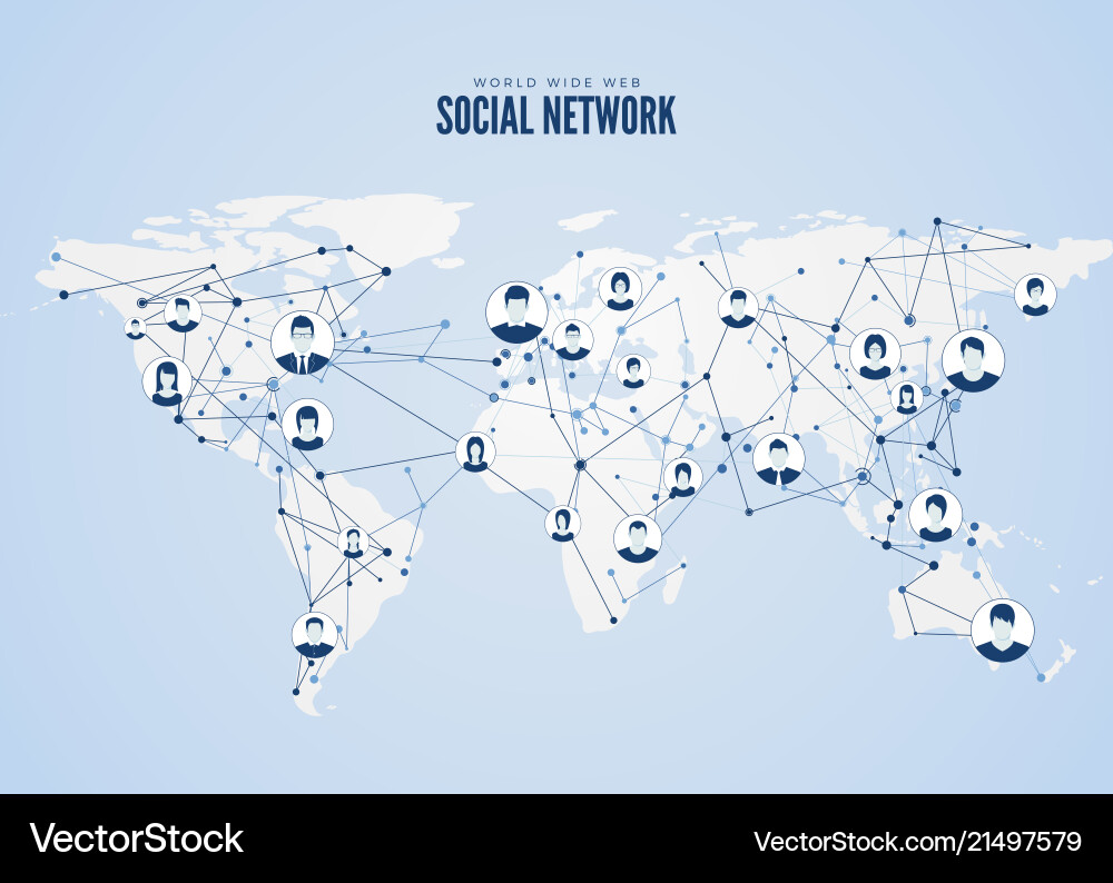 World wide web global network structure World wide web global network structure vector image
