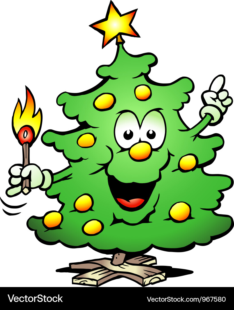 Christmas tree with a match Vector Image