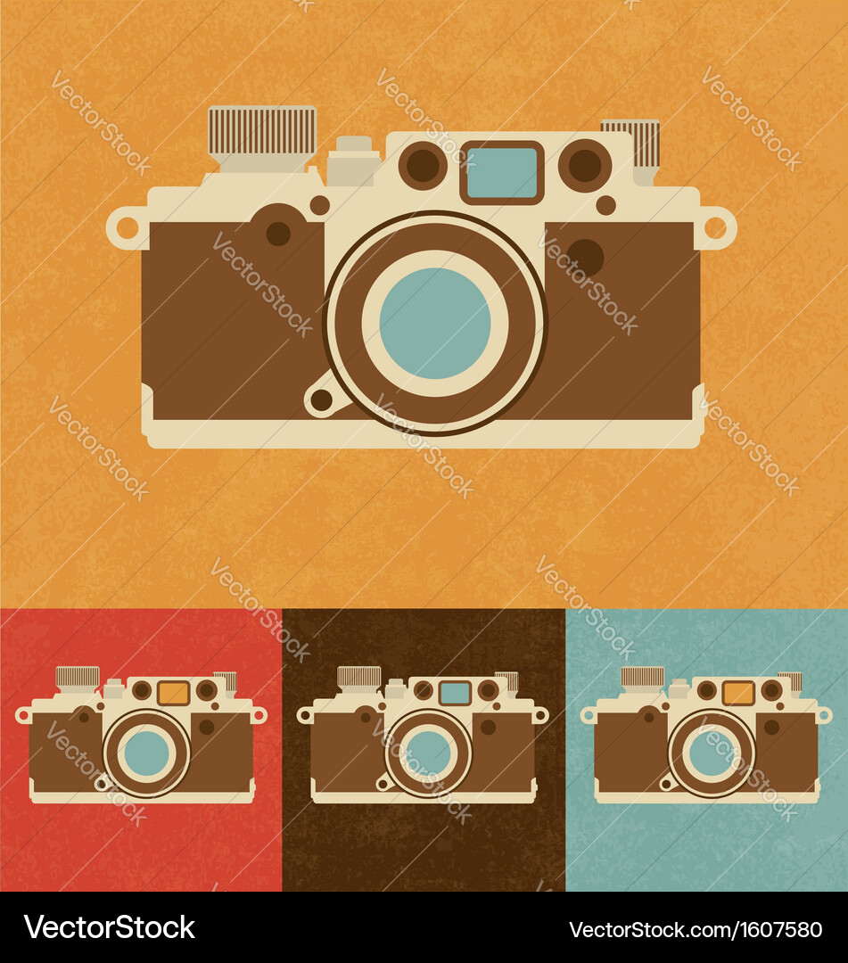 Retro Camera Icon Vector Image