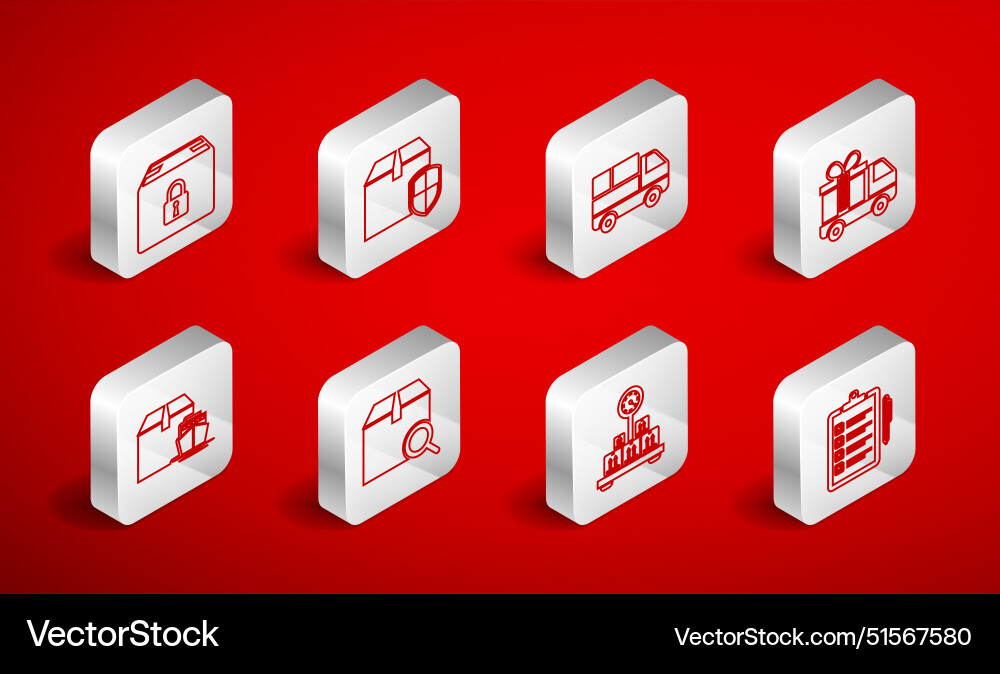 Set line verification of delivery list Set line verification of delivery list Vector Image