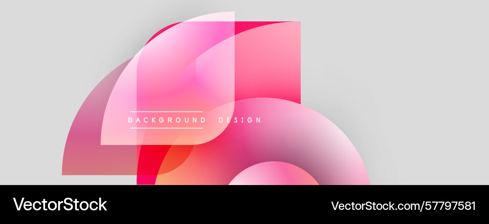 Abstract shapes overlap creating dynamic pink red Vector Image