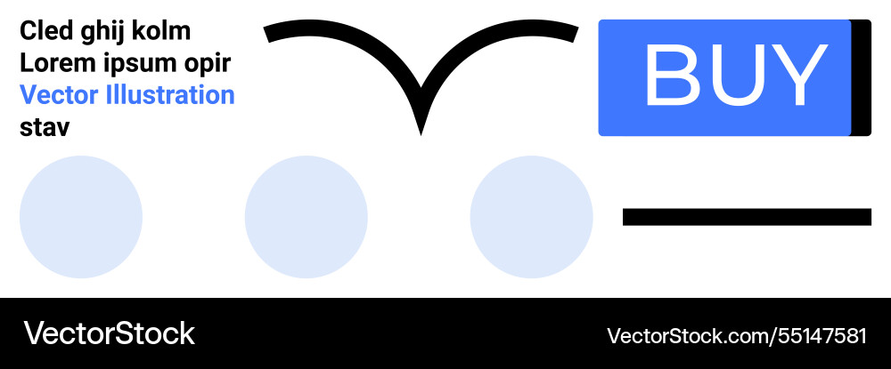 Clean ui design concept with buy button Clean ui design concept with buy button vector image