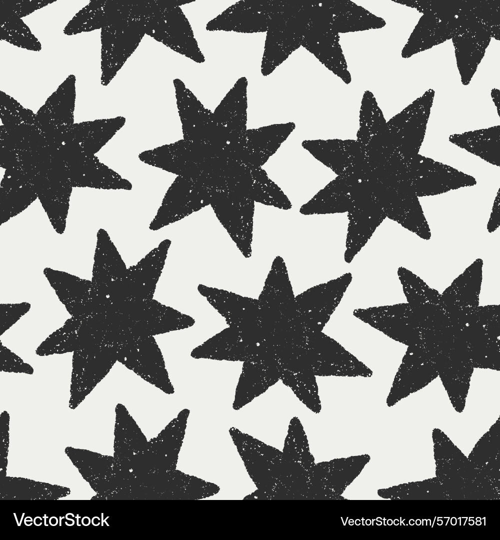Endless Starry Pattern Print Vector Image