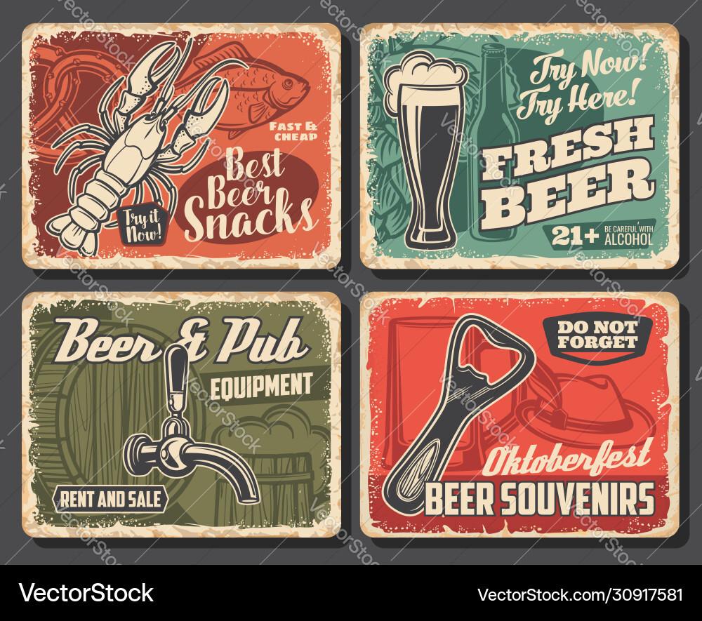 German oktoberfest craft beer festival posters German oktoberfest craft beer festival posters vector image