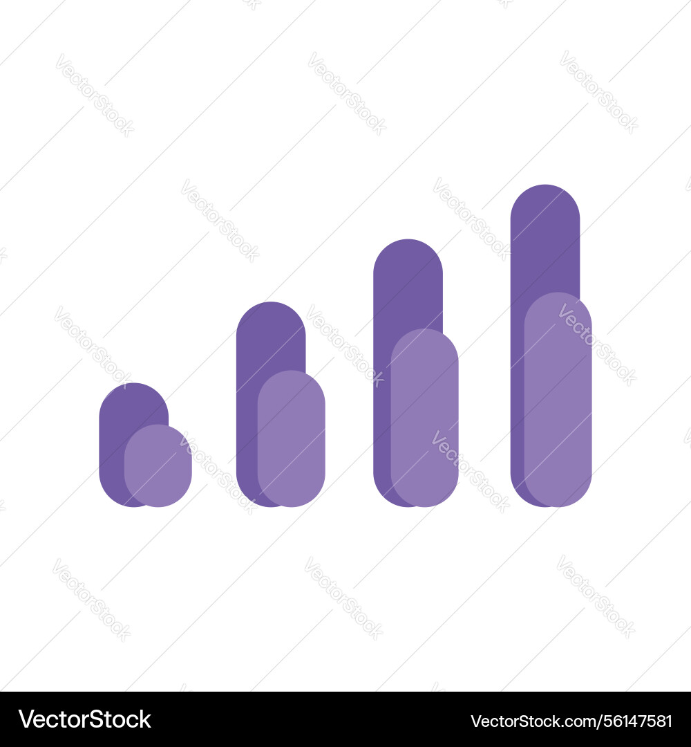 Simple icon mobile network indicator vector image