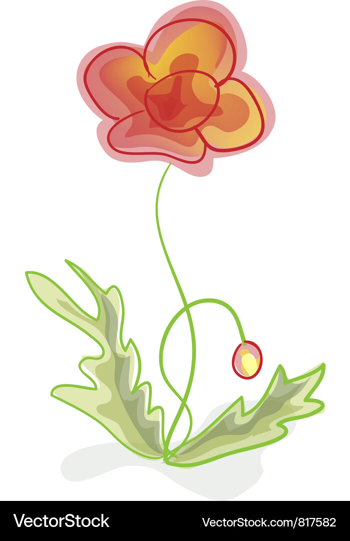 A flower imitation of children drawings Vector Image