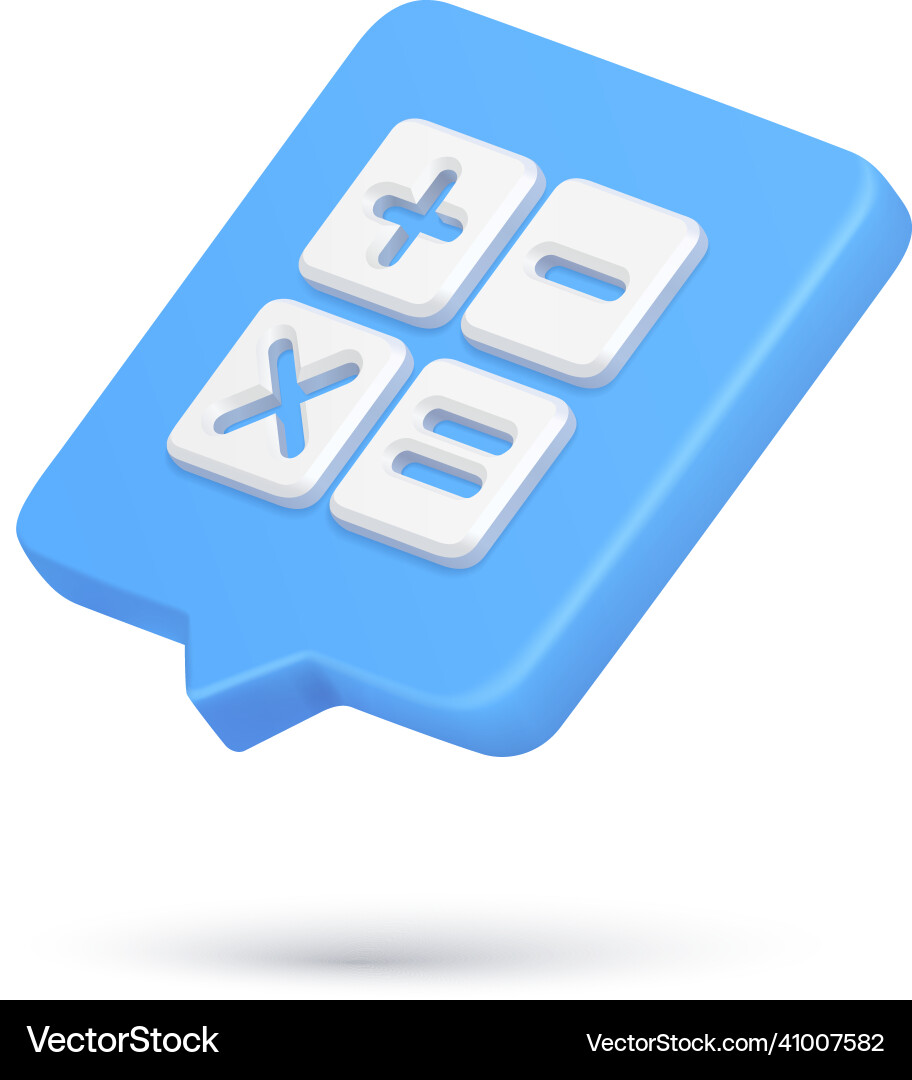 Calculator keyboard elements for counting amount Vector Image