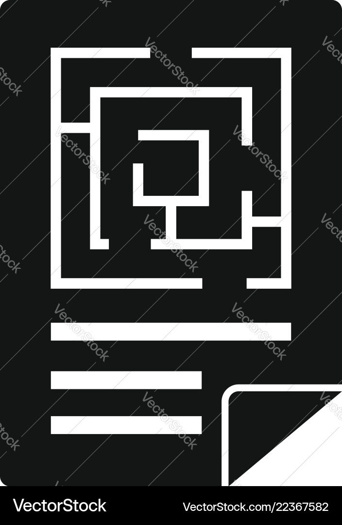 Labyrinth solution icon simple style Labyrinth solution icon simple style vector image