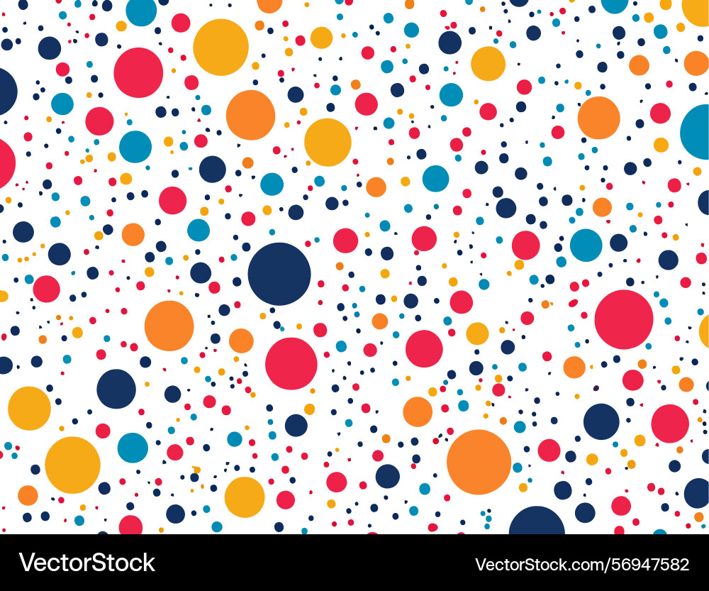Playful seamless pattern with color circles Vector Image