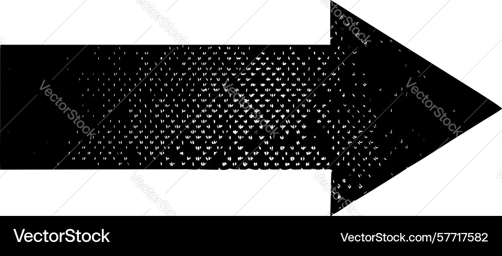Textured black right arrow icon design generative Vector Image