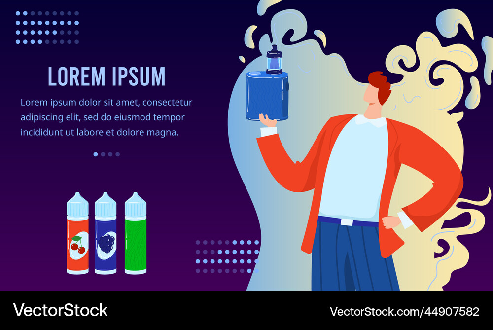 the vaper shop Vape shop cartoon vaper – Royalty-Free Vector