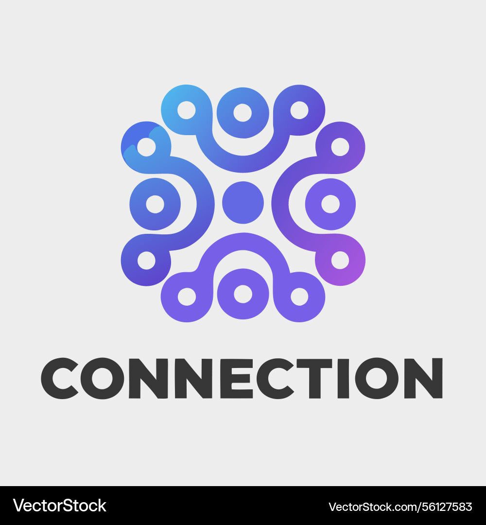 Abstract network connection logo design graphic Abstract network connection logo design graphic vector image