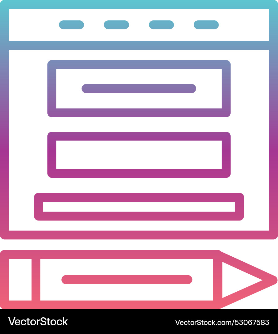Blogger line gradient design Vector Image