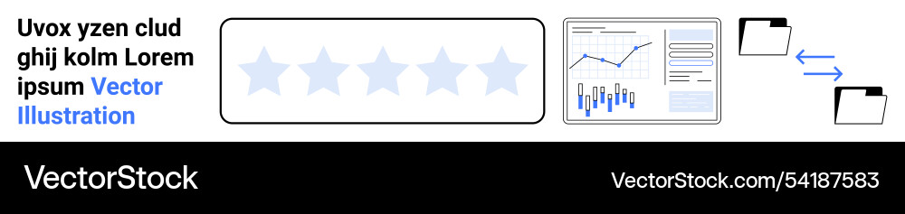 Business performance evaluation with rating Business performance evaluation with rating vector image