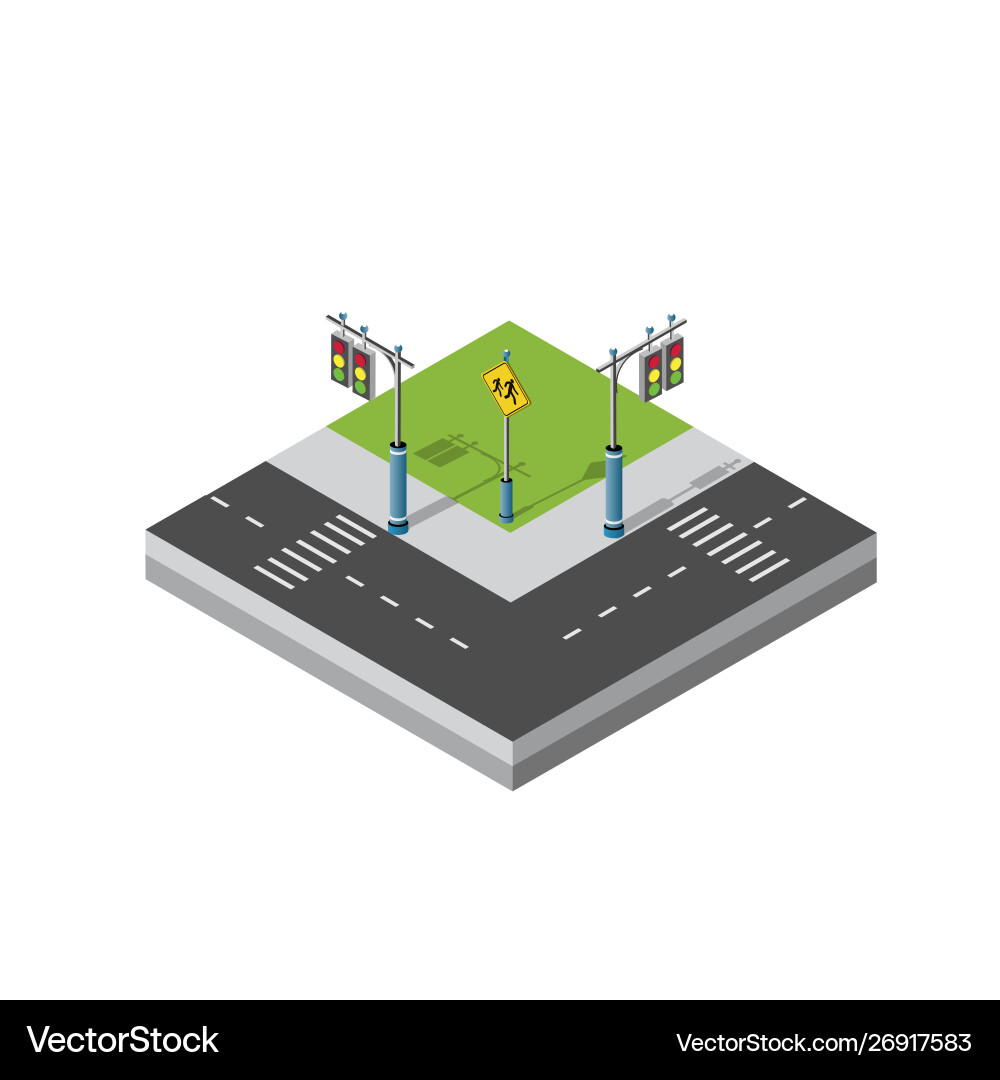 Isometric 3d module block Isometric 3d module block vector image