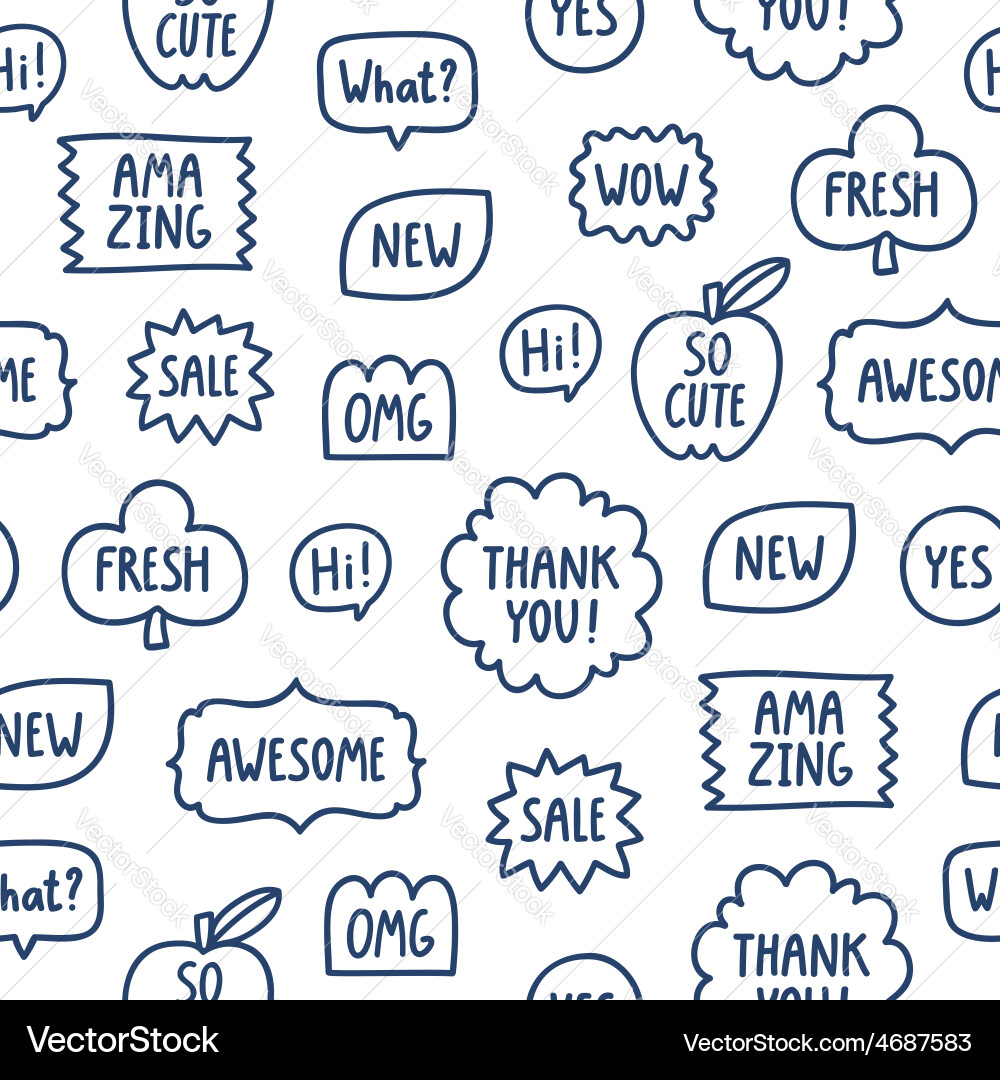 Phrase Pattern - Colorful Text Vector Image