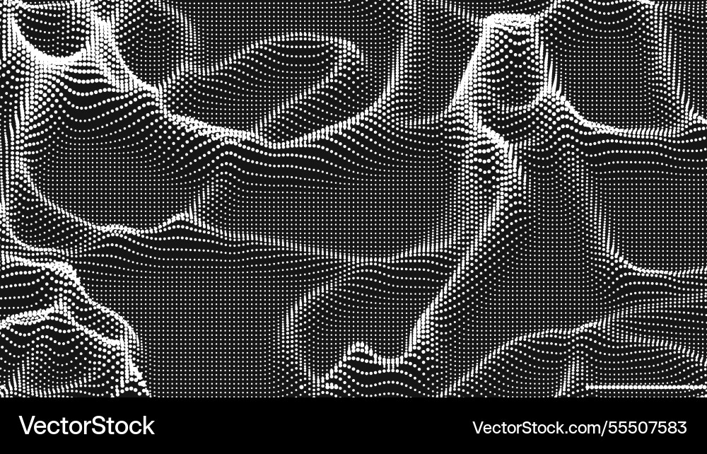Point wave threads texture abstract dot Point wave threads texture abstract dot vector image