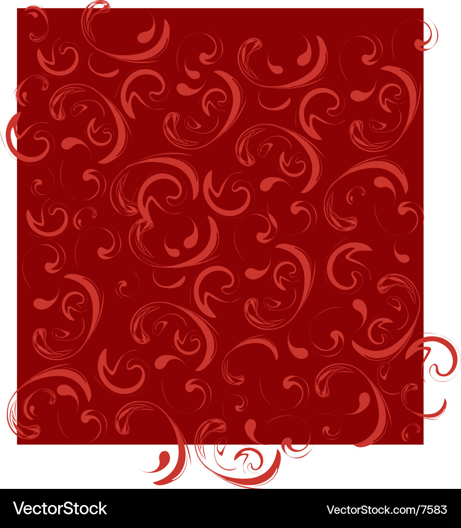 Red Swirl Pattern vector image