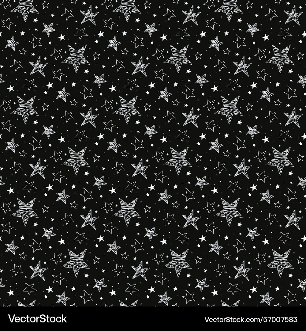 Starry seamless pattern Vector Image