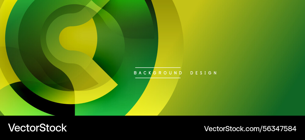 Abstract geometric design overlapping circles Vector Image
