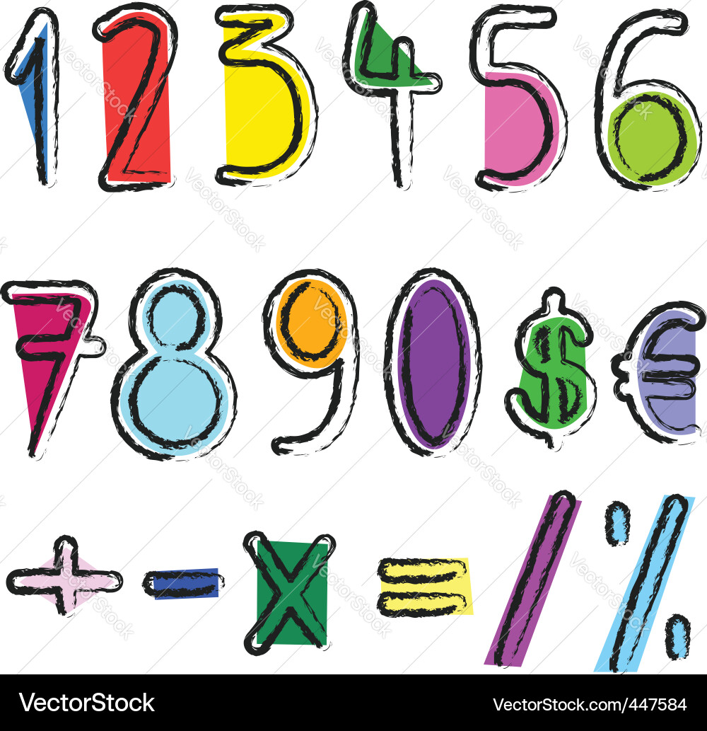 Creative Number Art Vector Image