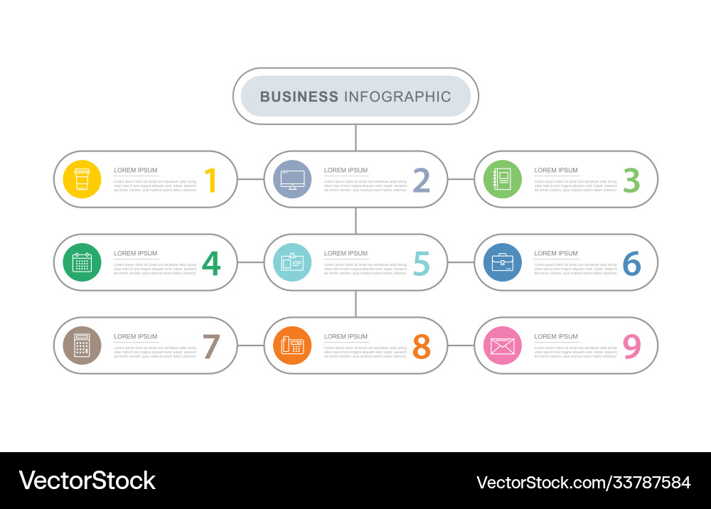 Data Infographic Tab Index Template Vector Image