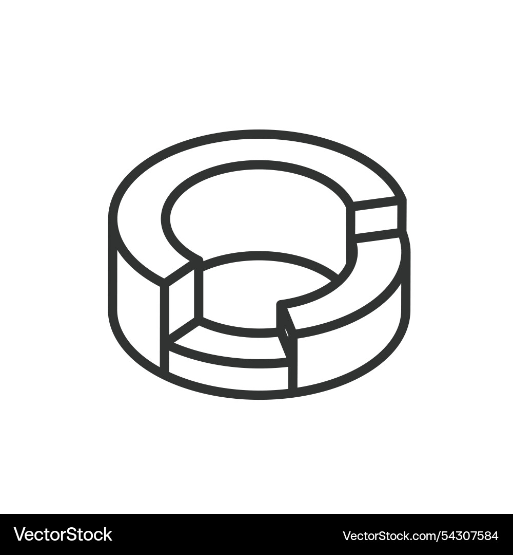 Graph diagram chart icon in line design Graph diagram chart icon in line design vector image