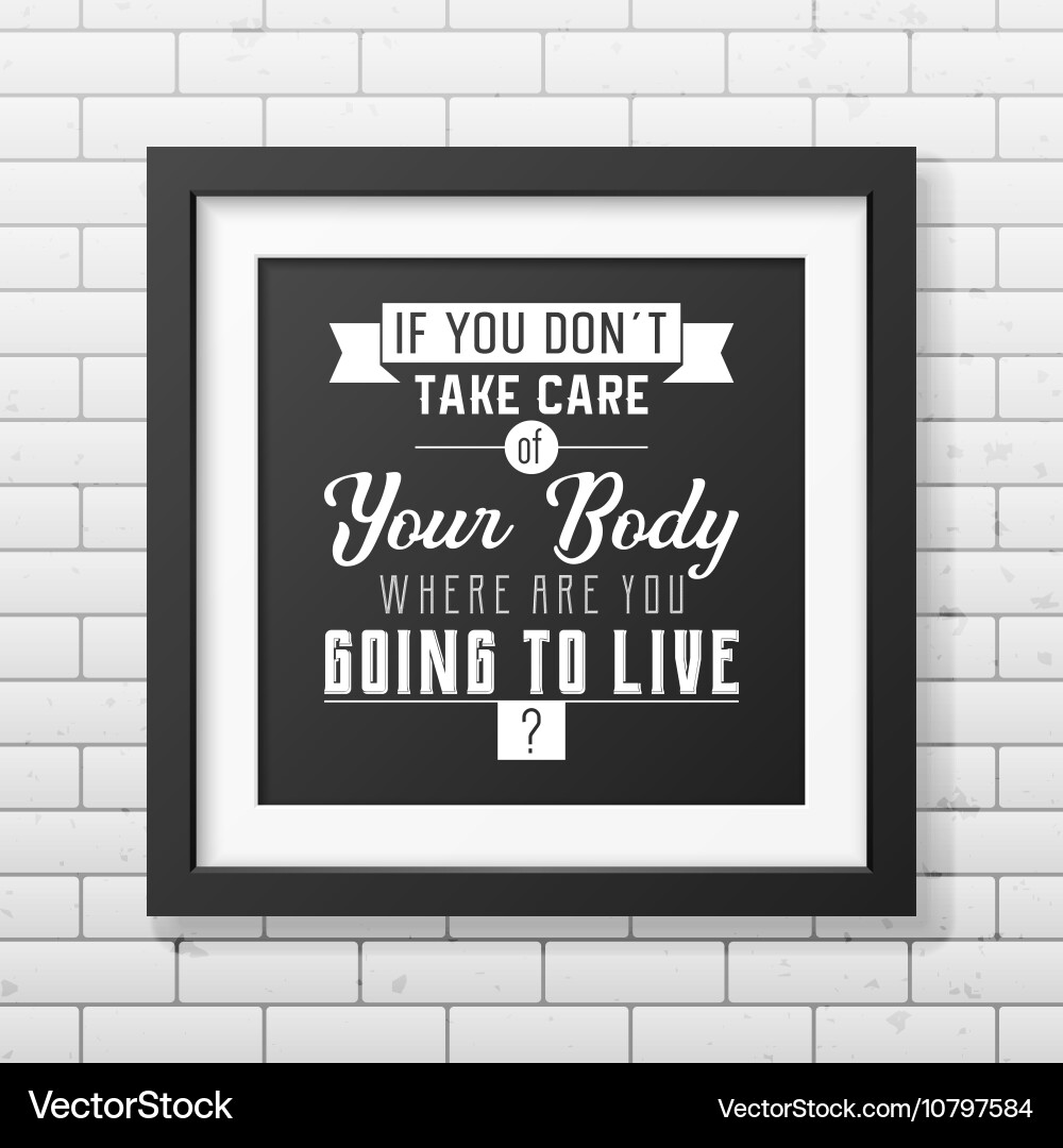 Health quote typographical poster Vector Image