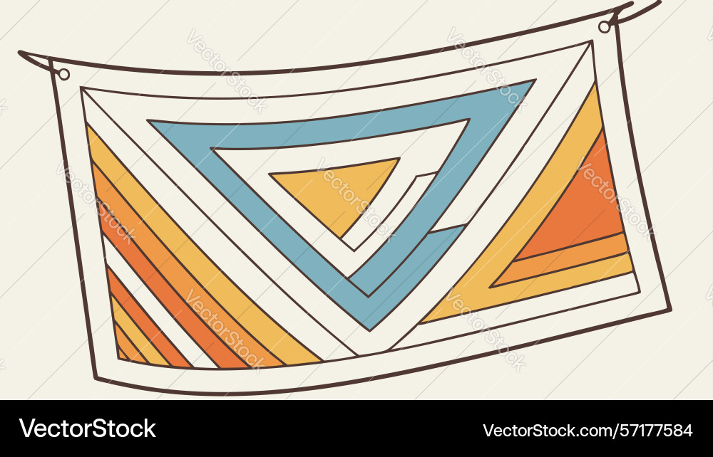 Minimalist triangular pattern banner modern vector image