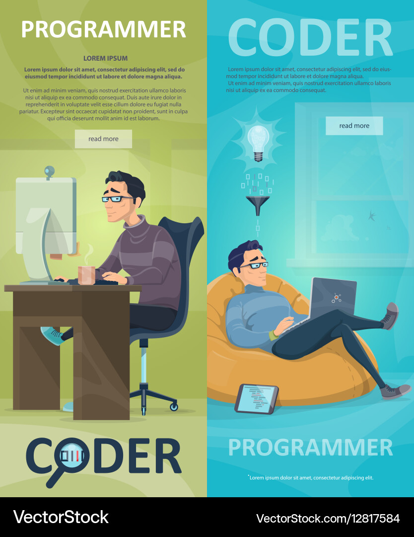 Modern Programming Workplace vector image