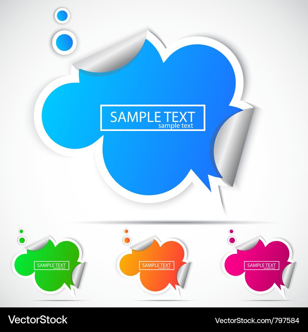 Paper cloud bubble for speech Vector Image