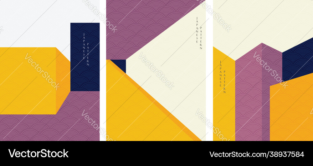 Set abstract architecture background with geome Set abstract architecture background with geome vector image
