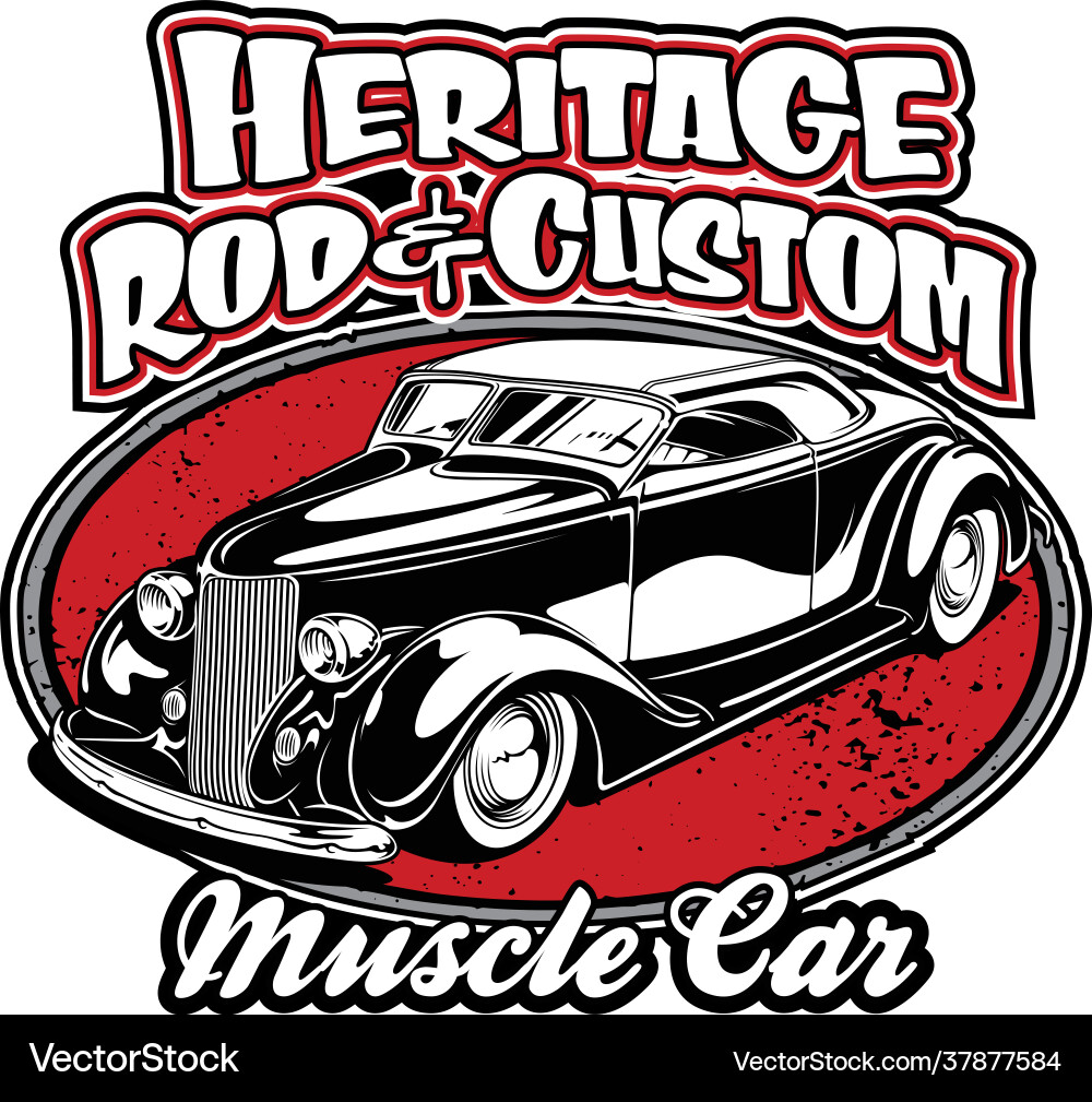 Vintage Hot Rod Vector Image