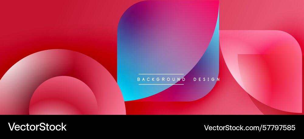 Abstract gradient shapes overlap creating dynamic vector image