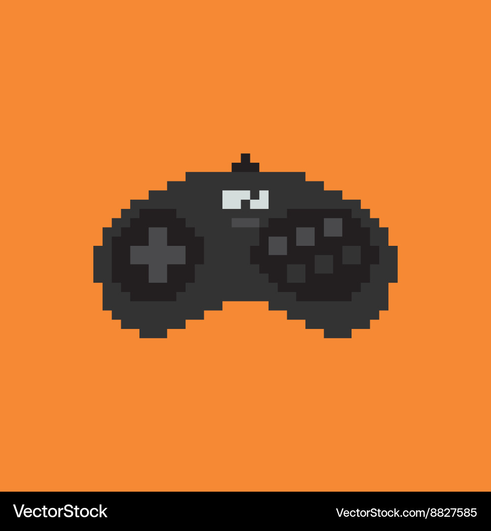 Pixel Joystick Arcade Gamepad Vector Image