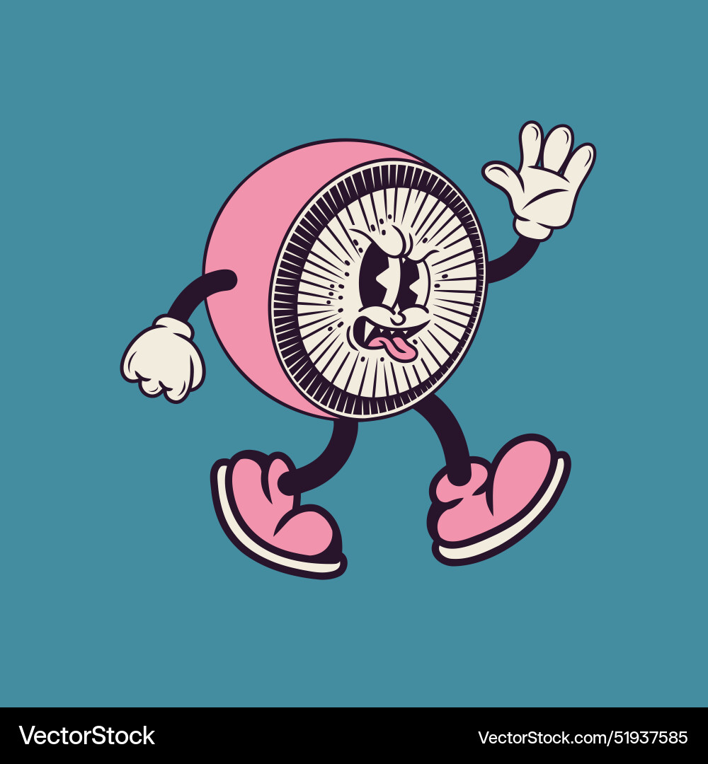 Retro character design from kiwi Retro character design from kiwi Vector Image