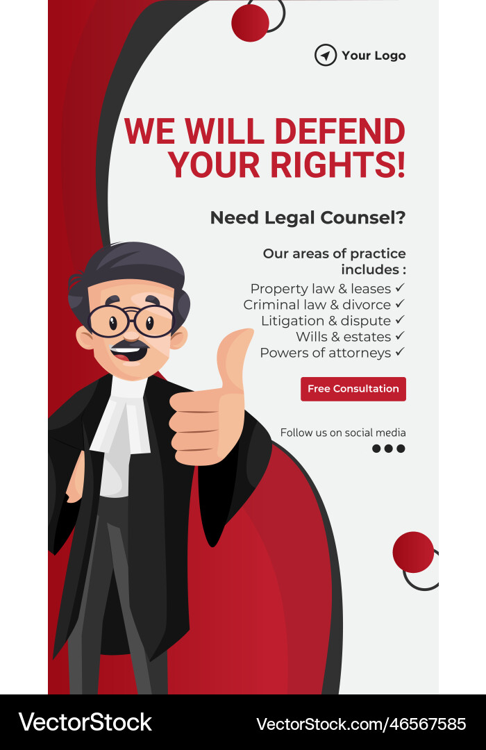 We will defend your rights portrait template We will defend your rights portrait template vector image