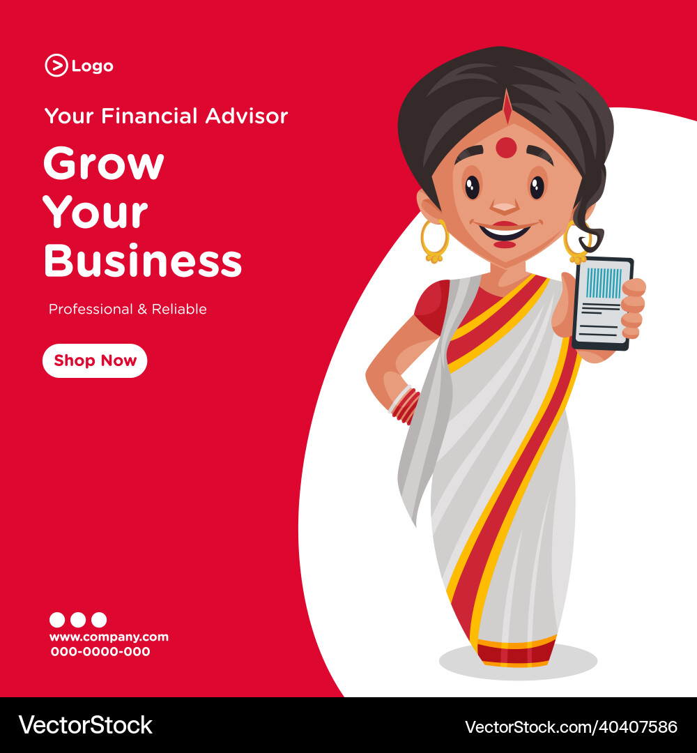 Banner design of grow your business Banner design of grow your business vector image