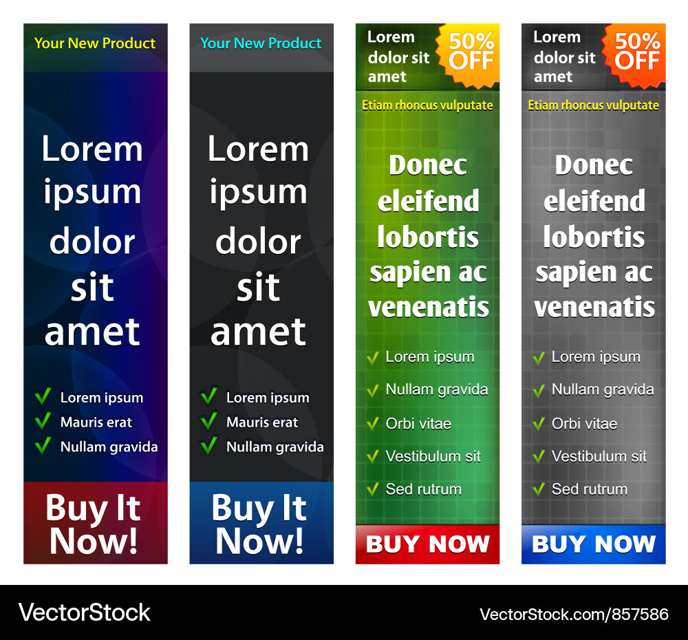 Glossy web banners set Vector Image